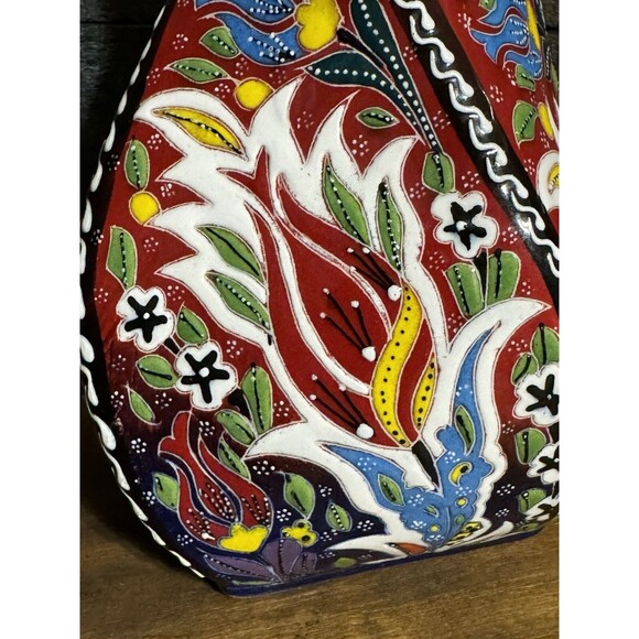 12" Turkish Handmade Twisted Vase Traditional Home Décor Gift Sedef Turkey - Picture 5 of 11